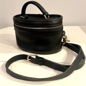 Coach Vintage 90s Trail bag 9955 Top Handle Crossbody handbag in Black leather